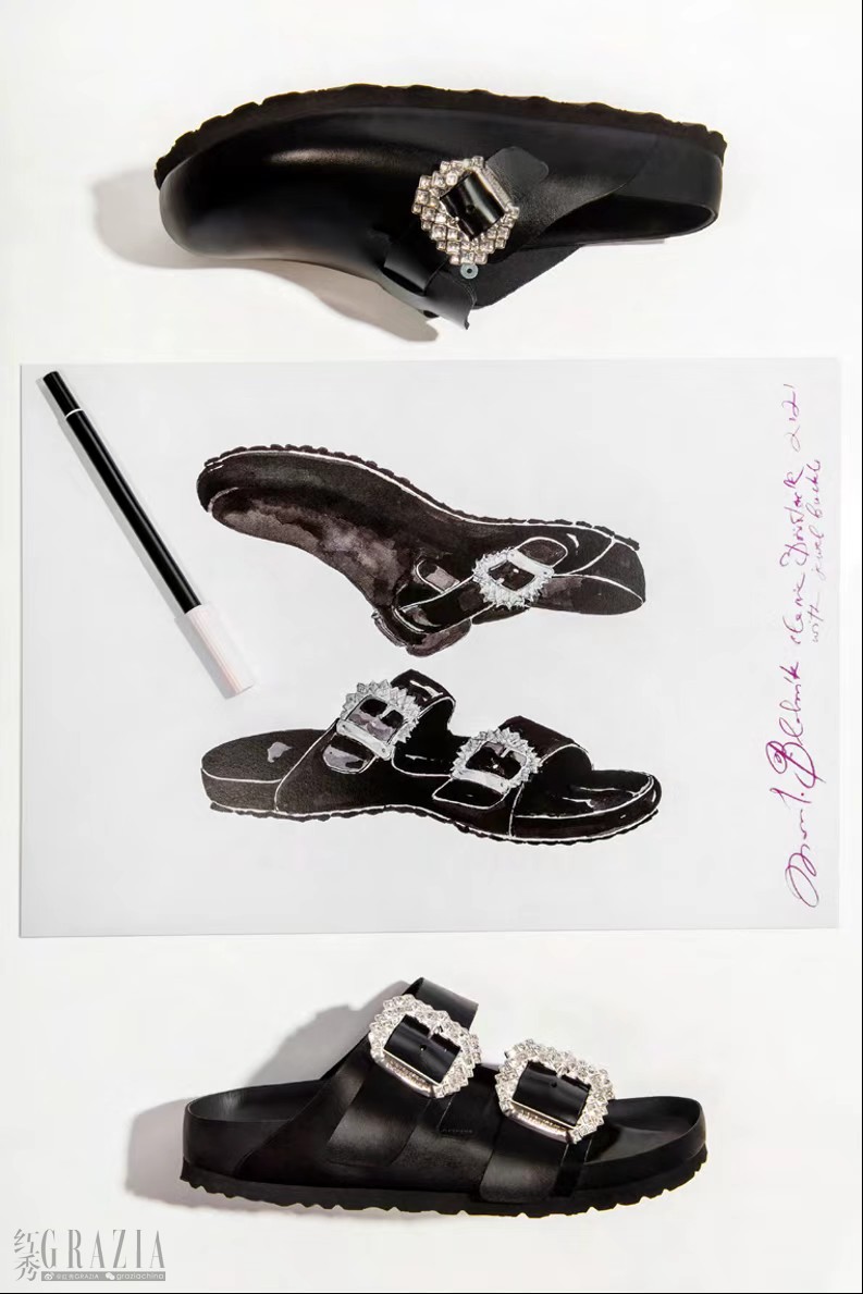 BIRKENSTOCK 携手MANOLO BLAHNIK 推出联名款奢华鞋履系列