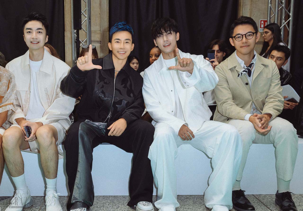 hczxl20230923183139.jpg 图2-左起作家及时尚博主Kiya周源远、全民健身顶流刘畊宏、新晋顶流陈牧驰与仕道嘉人传媒总裁孙赛赛.jpg