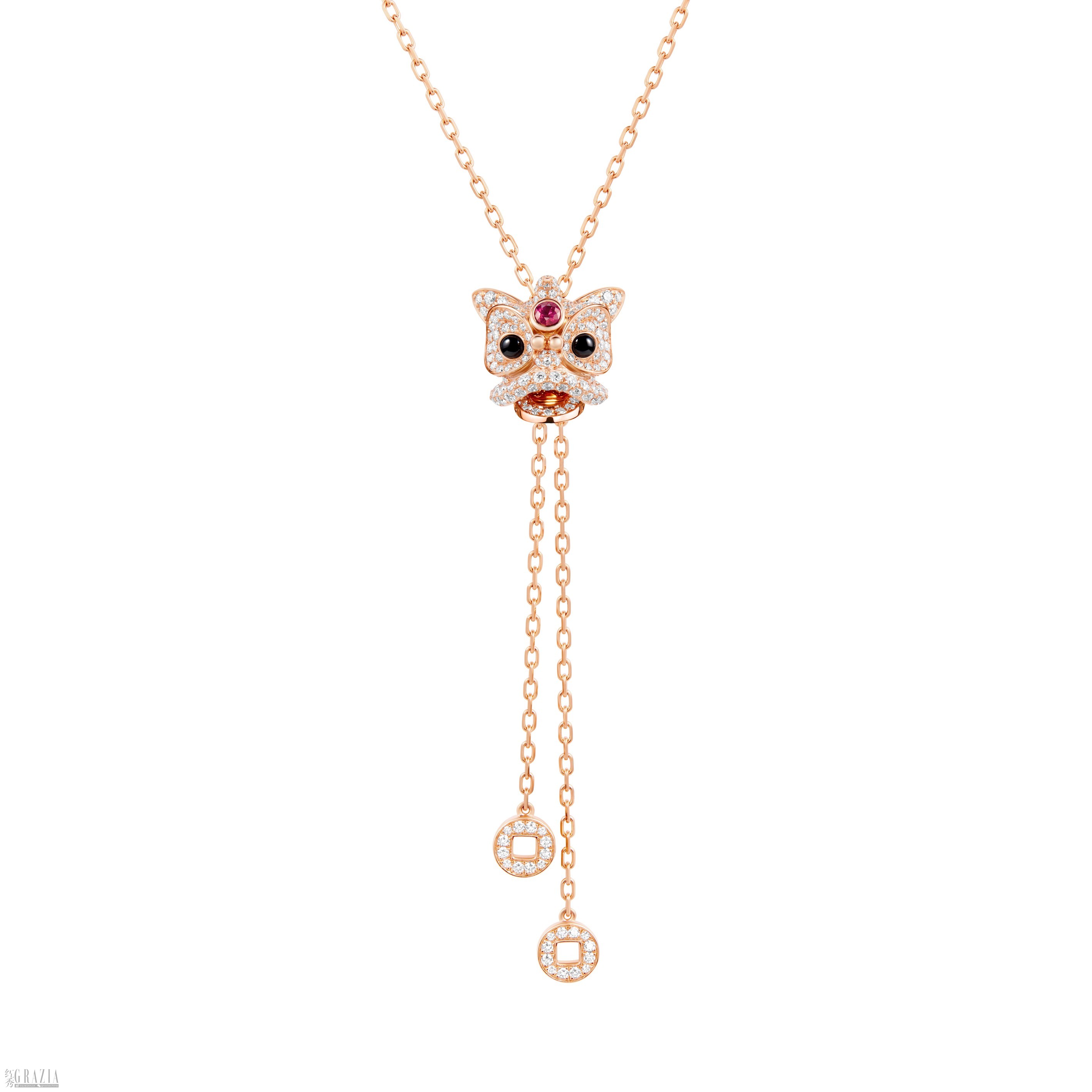 sxgui20251212164056.jpg Xi Xi Grande 18K 玫瑰金镶嵌红宝石、缟玛瑙与钻石长项链.jpg