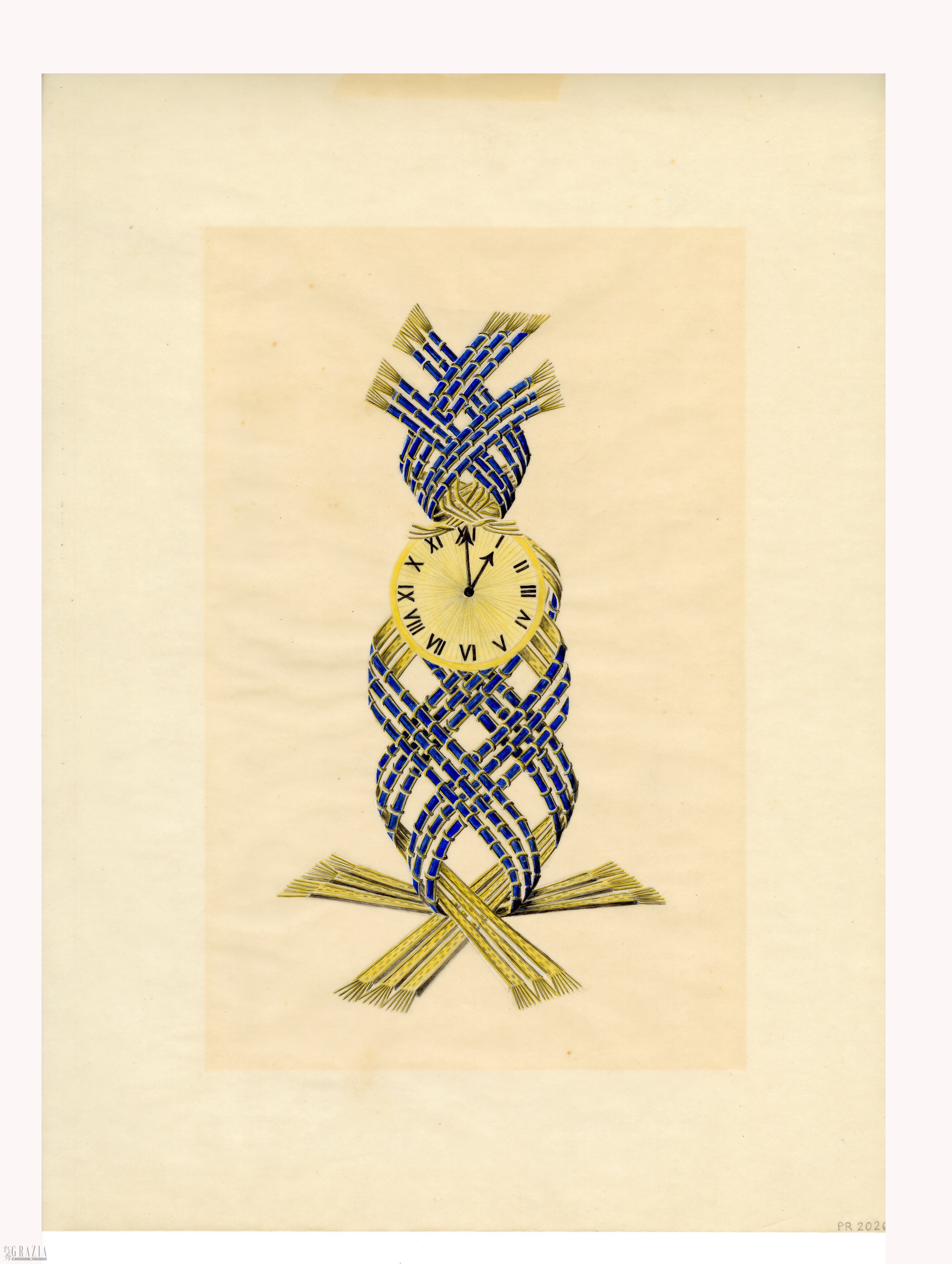 为梅隆夫人设计的钟表图稿，让·史隆伯杰，1962年，巴黎装饰艺术博物馆（MAD）馆藏.jpeg