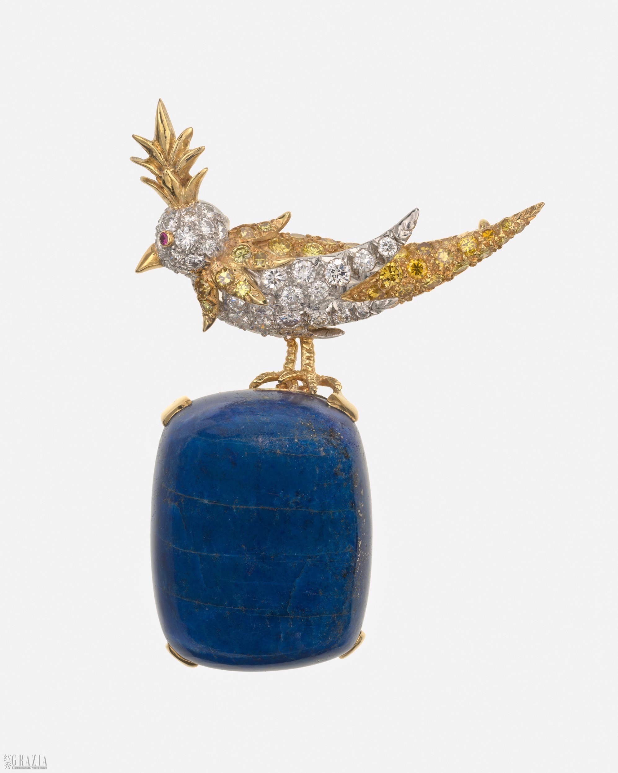 “石上鸟”胸针，1965年，弗吉尼亚美术馆馆藏.jpg